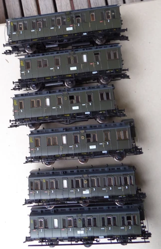 Roco H0 IN Set - Set 6 X Compartment Passenger Cars Ex Prussia The DRG Epoch 2 1