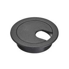 15Pcs Cable Hole Cover 35mm Plastic Desk Grommet for Wire Organizer Black