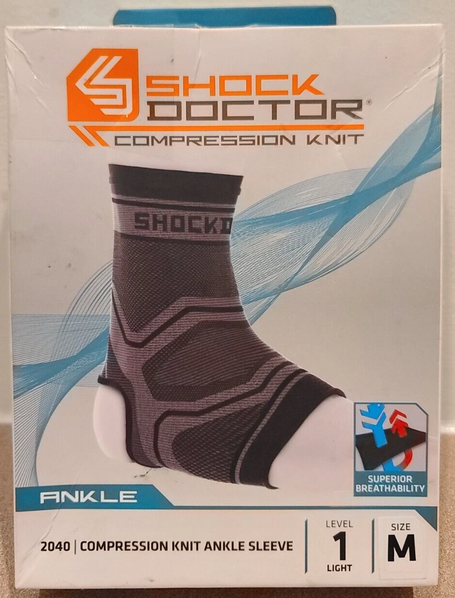 Shock Doctor 2026 Comp Knit Elbw Slv Gry/Blk A/S, Nero/Grigio, S