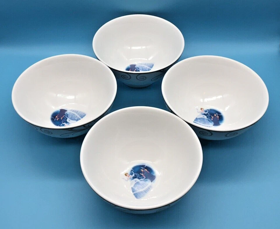 Disney Prinzessin Aschenputtel Fee Patin 5,5" Schalen ZRIKE (4er Set) RAR Neu mit Etikett