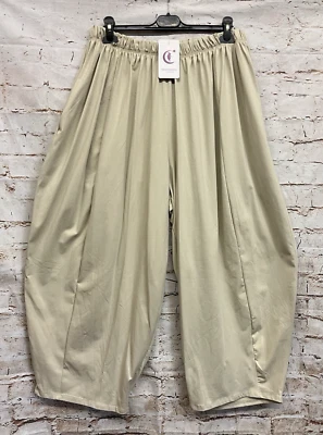 Moonshine F. Sommer Hose Lagenlook 44 46 48 Freizeithose Übergröße Neu beige - Bild 1 von 4