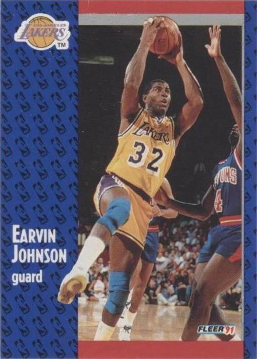 Magic Johnson Fleer Los Angeles Lakers Basketball Sports Trading