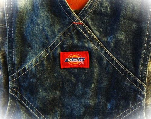 DICKIES Vintage Overalls STONE WASH TIE DYE $exy HIGH Quality CUSTOM HEAT XL - Picture 12 of 24