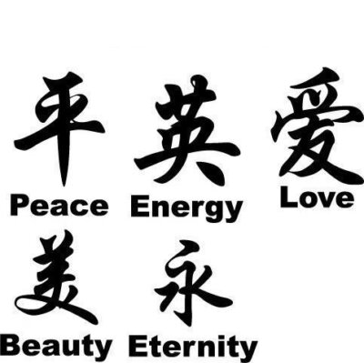 Vinyl Wall Art Decal Chinese Symbol 22'' X 5'', Black 