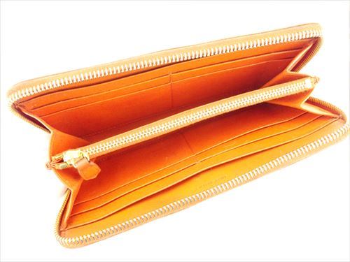 Prada Wallet Purse Long Wallet Logo Orange Gold Woman