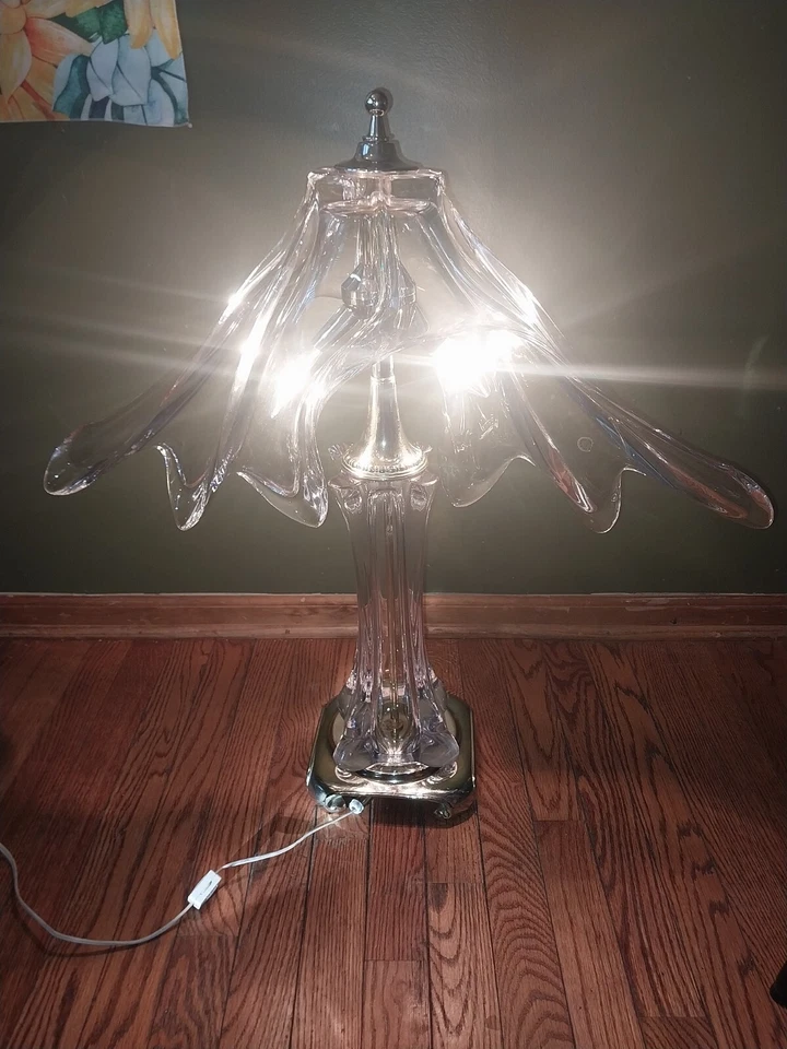 Lámpara grande de cristal Cofrac Art Verrier Foto 3 de 4