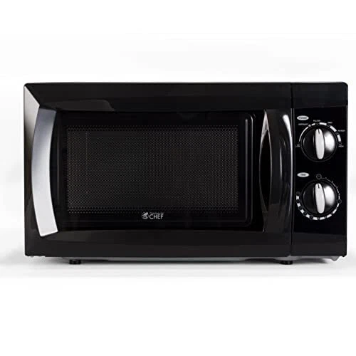 COMMERCIAL CHEF 0.6 Cubic Foot Microwave with 6 Power Levels, Small Microwave wi