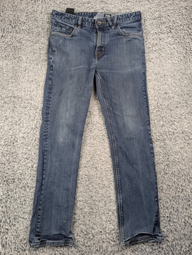 Volcom Jeans Men 33x29 Blue Kinkade Tapered Fit Denim Mid Rise Casual Stretch - Picture 3 of 10