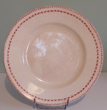FAIENCE DE SARREGUEMINES CARLOS ROSE PLAT ROND PLAT D 27,5 cm début XXème 