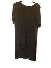 Brandy Melville Womens One Size Black Lightweight Tee Shirt Tunic Dress