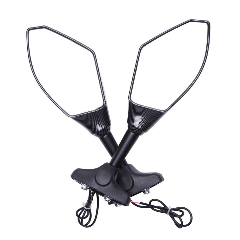 Carbon LED Turn Signal Side Mirrors For Kawasaki Ninja 650 / Ninja