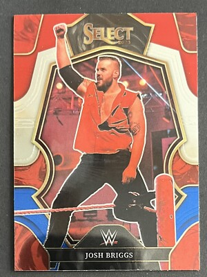 #ad Josh Briggs 2023 Panini Select WWE PREMIER LEVEL Card #194 RED BLUE RETAIL $3.99