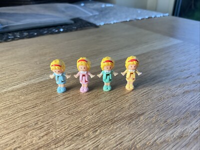 POLLY POCKET REPLACEMENT SPARE FIGURES FOR LETS PARTY GAME 1989 4 DOLLS