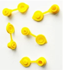 5 Yellow Fuel Gas Can Jug Vent Replacement Caps For Blitz Eagle Midwest USA MADE