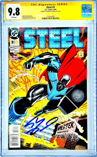 Shaquille O'Neal Signed CGC Signature Series John Henry Irons Steel #3 Grade 9.8