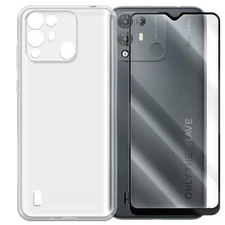 9H Hardness Tempered Glass Screen Protector TPU Cover Case for Blackview A55 Pro