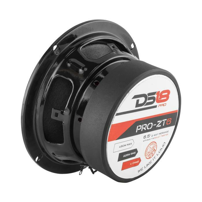 2 DS18 PROZT6 6.5" 2 Way Midrange Loud Speaker 900W 4 ohm with Super