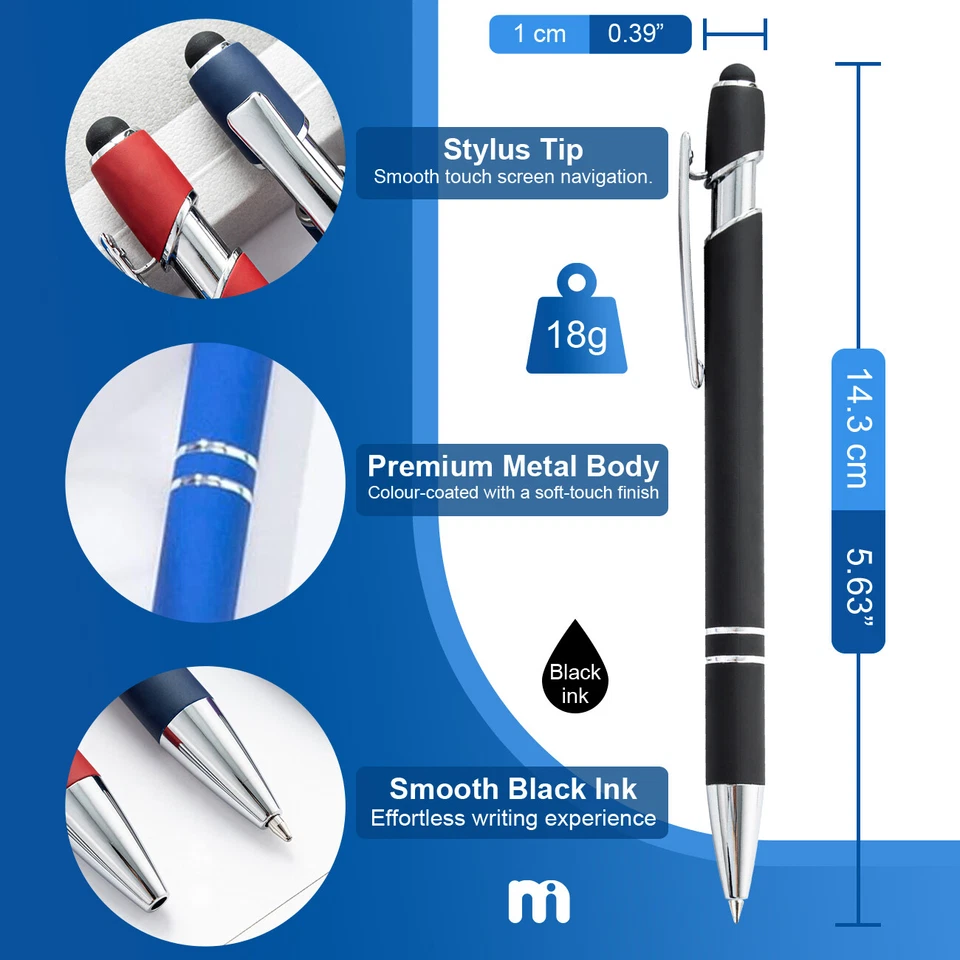 Personalised Pens 1-500 Bulk Order  Stylus Pens Business LOGO TEXT Customise Pen - Image 4 of 4