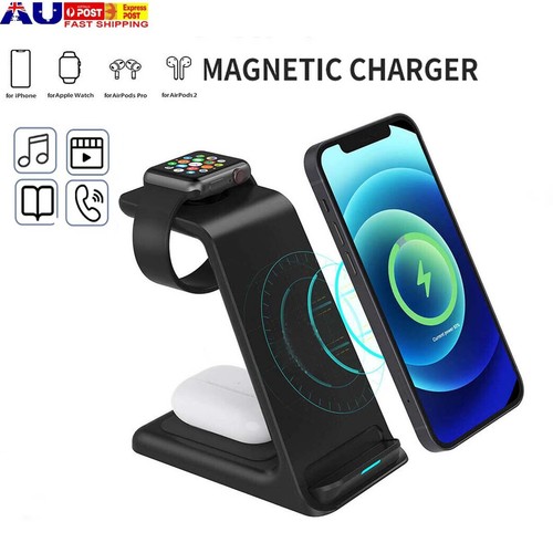 30W Fast Wireless Charger Stand Dock Pad For iPhone 15 13 Pro 14 12 Samsung S24+ - Picture 9 of 23