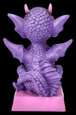 Deko-Drache „Harmony“ In Yoga-Pose – 8 Cm Hoch, Aus Kunstharz, Lila