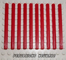 Lego Technic Technik 10 x Kreuzstange Kreuzstangen 8lang rot #3707 NEUWARE