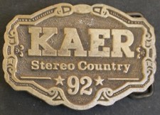 VINTAGE "KAER STEREO COUNTRY 92" LIMITED EDITION 1 OF 2500 BRASS BELT BUCKLE