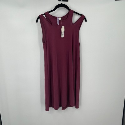 Alya Francescas Womens Dress Small Strappy Shoulder Lightweight Casual Red Wine