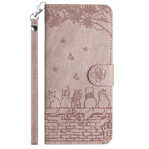 For SamsungS24 A15 A05S Wall Cat Pattern PU Leather Flip Wallet Case Phone Cover - Picture 5 of 16