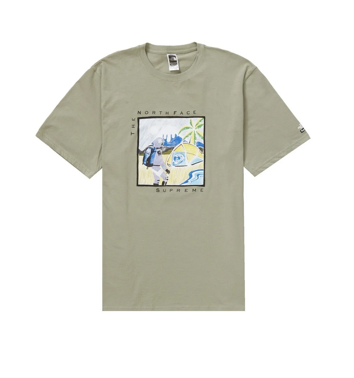 Supreme The North Face Sketch Tee homme manches courtes thé vert SS22 DSWT