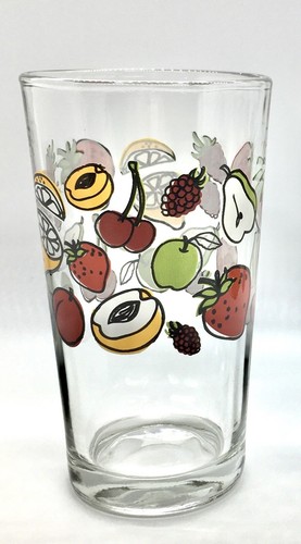 2er Set Retro Obst Wasser Eistee Becher Trinkgläser Barzubehör - Bild 2 von 6