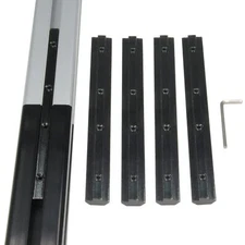4PCS Black Straight Line Inside Connector Joint Bracket 7 Inch for 4040 Profile