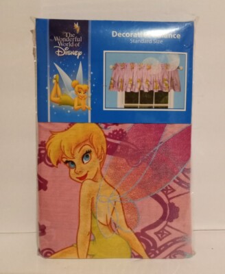 Disney Tinkerbell Pixie Dust Decorative Valance 84''x15'' Tinkerbell Curtain NIP