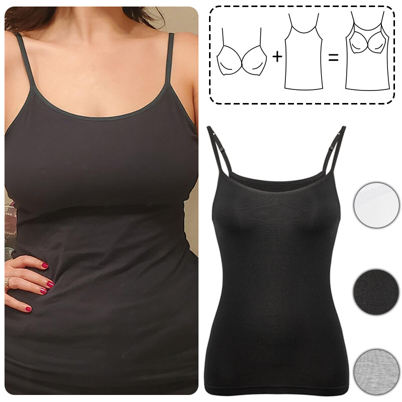 Women Padded Seamless Cami Tank Tops Slim Body Shaper with Built