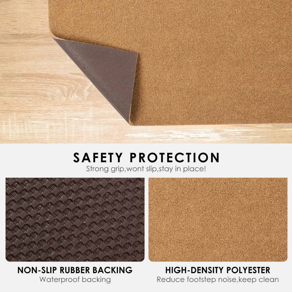 Area Rugs for Living Room or Bedroom, Dark Beige Carpet Runner Rug Indoor Mat - Image 2 of 4