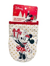 Disney Minnie Mouse 2pk Oversized Christmas Kitchen Mini Mitts Holiday- NEW