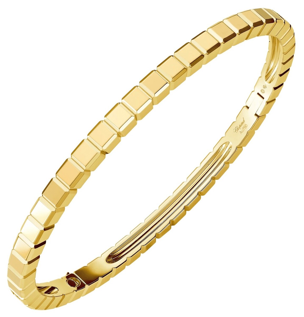 Chopard Ice Cube Bangle Pure Wide 18Kt Yellow Gold Size Medium | eBay