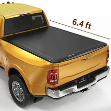 6.4ft / 6.5ft Bed Tonneau Cover Soft Roll Up for 03-24 Dodge Ram 1500 2500 3500