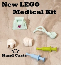 New LEGO Medical Kit Hospital Nurse Doctor Traveling Set CASTS Lot of 6 Parts