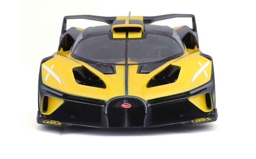 Bburago 1:18 Bugatti Bolide Modello Diefuso Auto da Corsa Giallo Nuovo In Scatola - Foto 4 di 5