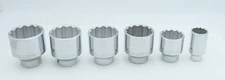 6PC Set Wright Tool Forged Alloy 12-Point Standard Sockets SAE Measurements OEM