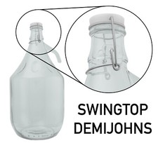 1 Gallon 5L GLASS DEMIJOHN Flip Top Cap Seals Home Brew Distilling Wine Making
