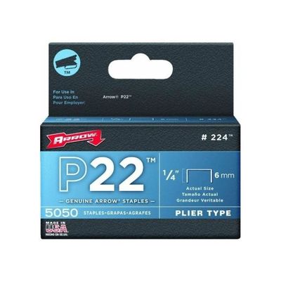 Lot of 25 Boxes #224 1/4'' Arrow Staples For P22 Plier Stapler (5,050 per Box)
