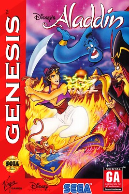 Disney's Aladdin Sega Genesis BOX ART Premium POSTER MADE IN USA