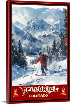 Telluride Colorado Skiing at it Best Art Print Ski Travel Poster 16x24 ski