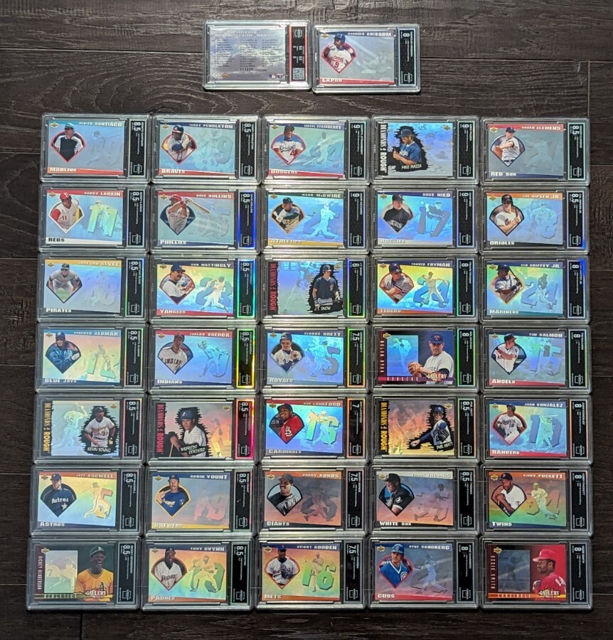1993 Upper Deck Diamond Gallery Hologram Set 37 Graded Rare 113938
