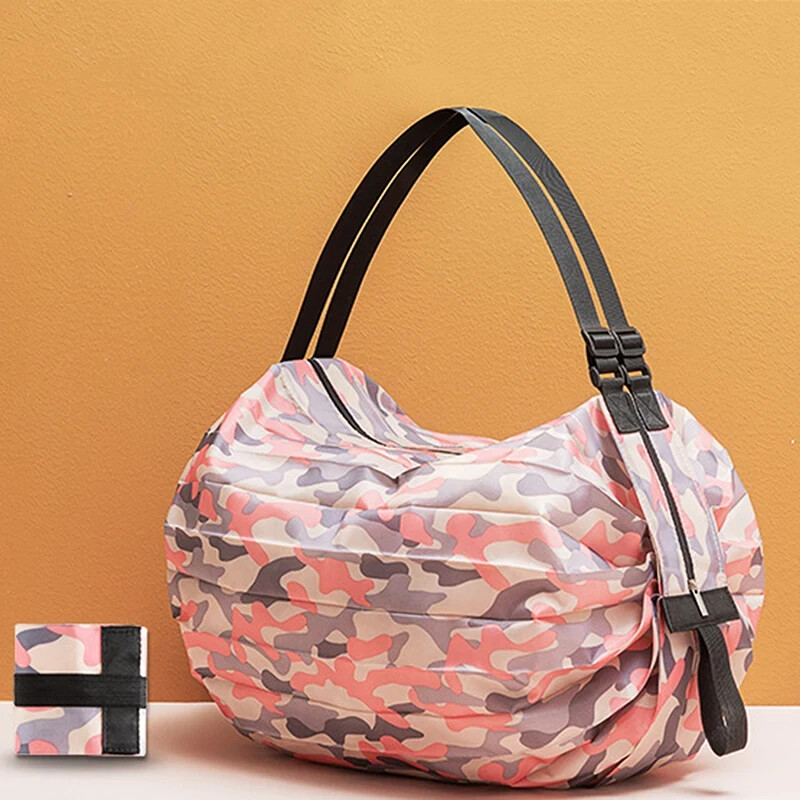 Bolsa para compras plegable, reutilizable, para playa ,viaje de tela impermeable