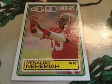 1983 Topps Renaldo Nehemiah  Football Card RC San Francisco 49ers
