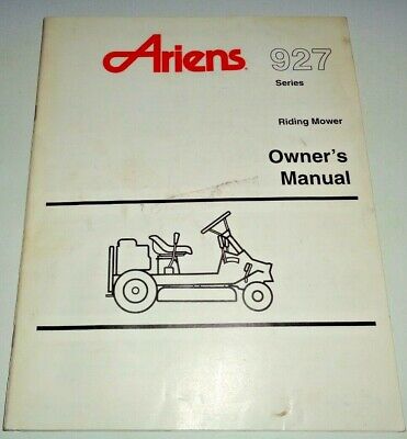 Ariens 927 Series Riding Lawn Mower Operators/Owners Manual 8, 8.5, 11