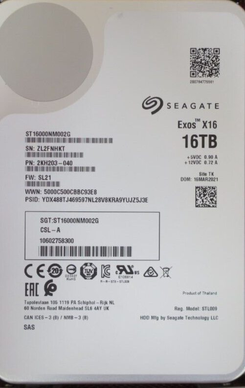 Fujitsu Primergy HD SAS 12G 16TB 7K2 512E LFF BC S26361-F5571-L160