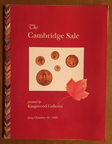 KINGSWOOD's OCT. 1990 CAMBRIDGE SALE NUMISMATIC AUCTION CATALOGUE - *81428859 🌈